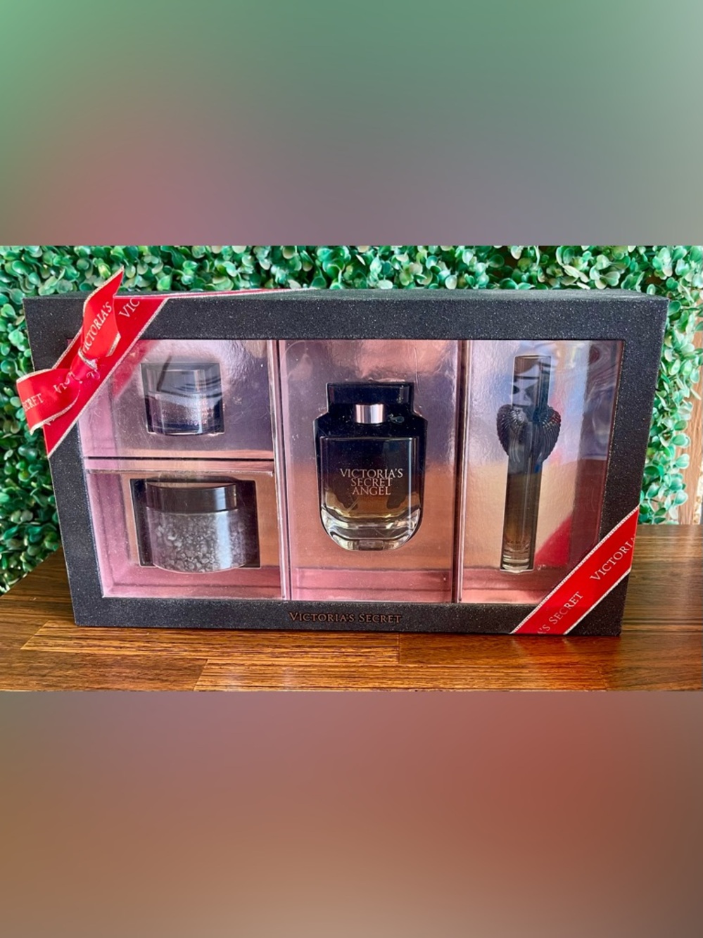Victoria's Secret Dark Angel Gift Set 4 Pieces (NEW IN BOX) Bath Salt, PARFUM